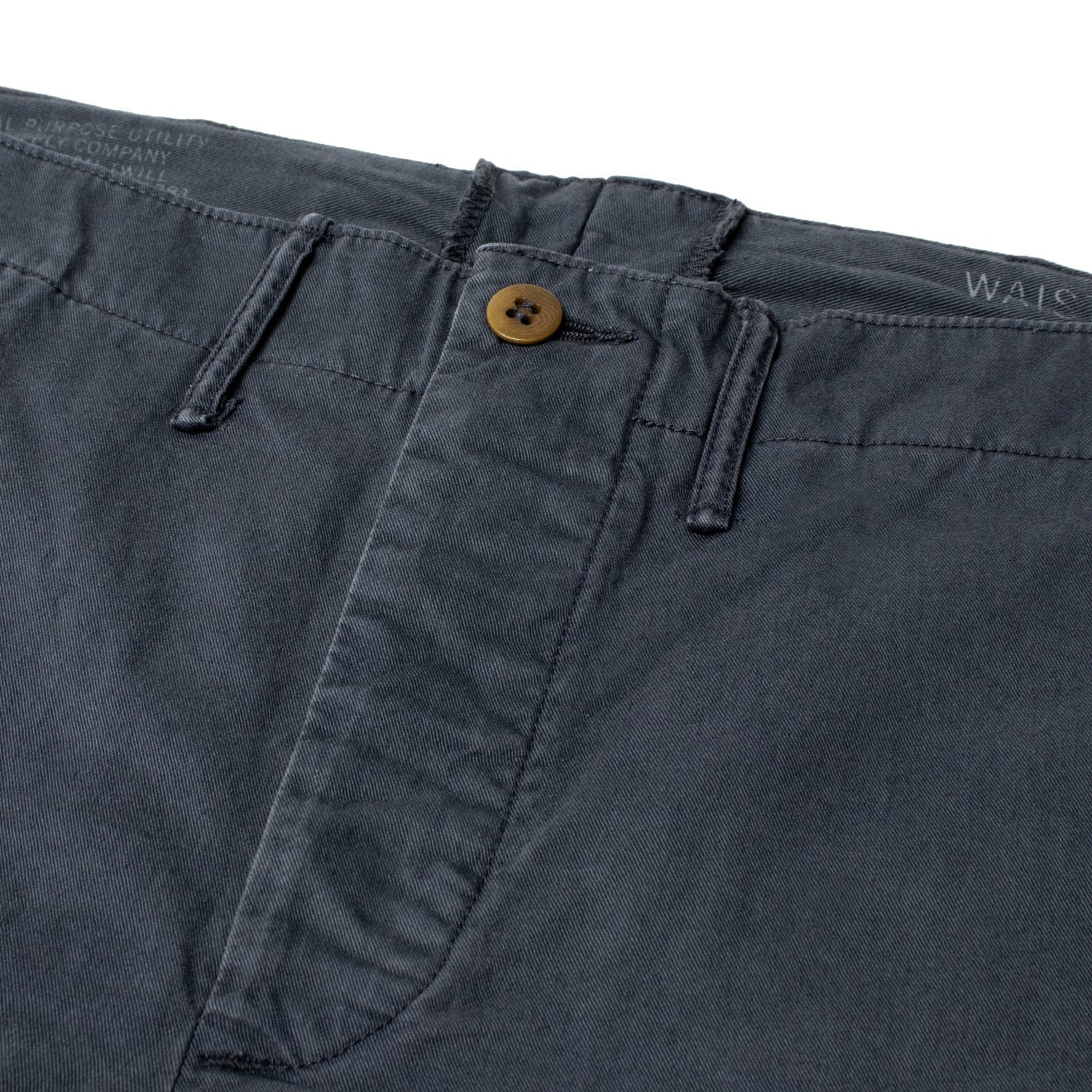 RRL by Ralph Lauren Officers Flat Front Chino Navy - Image 3